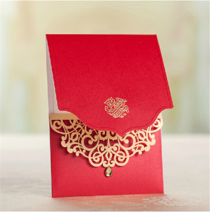 laser cutting with custom design wedding invitation cards