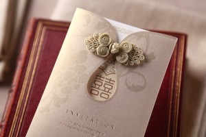 wedding invitation cards with printing, embossing, foiling